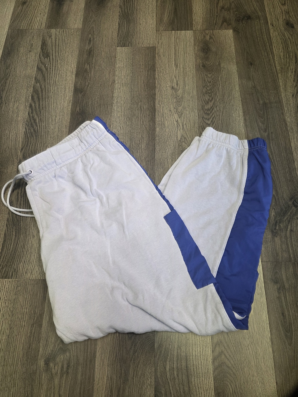 Nike White and Purple Track Joggers